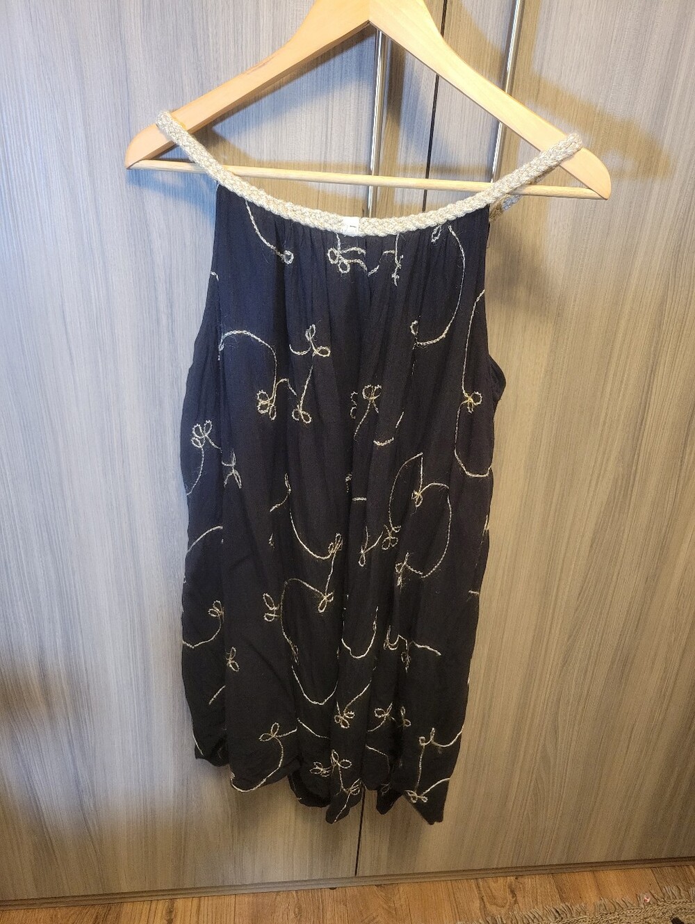 Black And Gold Summer Flowy Top